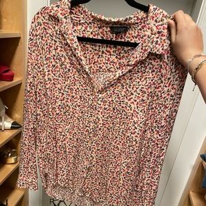 Top shop floral button down top